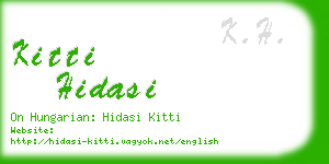 kitti hidasi business card